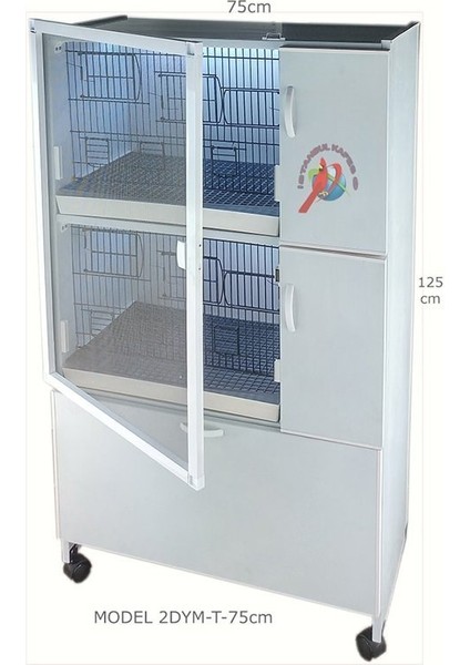Istanbul Kafes Model 02DY Pvc Kuş Dolabı (Kurulu Gönderim)