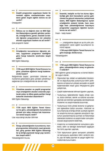 2026 Meb-Ags Pratiko Soru-Cevap Kitabı Eğitimin Temelleri ve Türk Millî Eğitim Sistemi & Mevzuat Bilgisi modelleri
