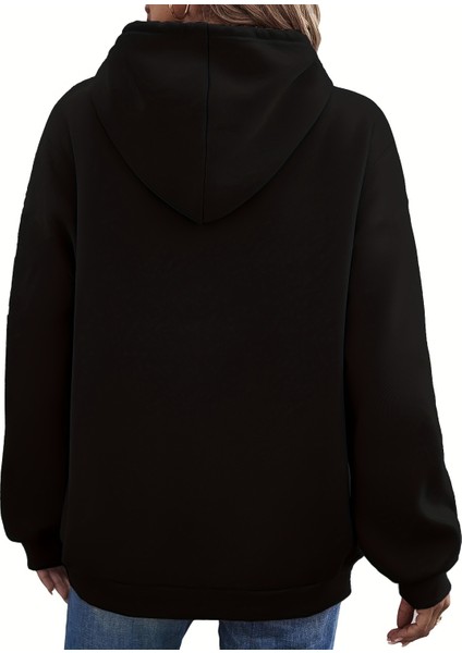 Kadın Baskılı Sweatshırt 3 Iplik Kaliteli Kumaş Oversıze Kesim modelleri