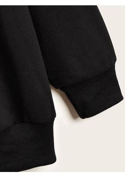 Kadın Baskılı Sweatshırt 3 Iplik Kaliteli Kumaş Oversıze Kesim fırsatları