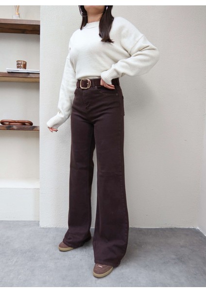 Likralı Straight Jean