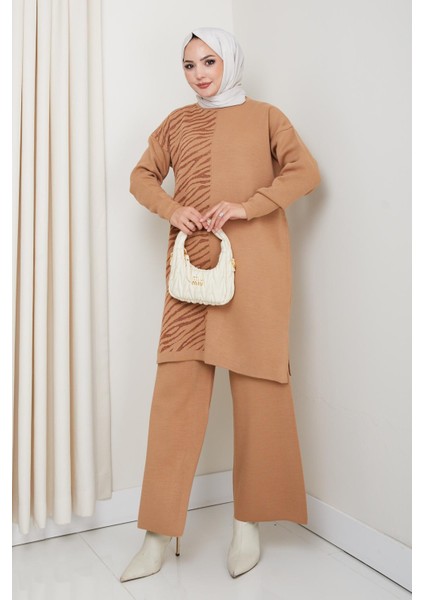 Simli Triko Tunik Pantolon Takım modelleri