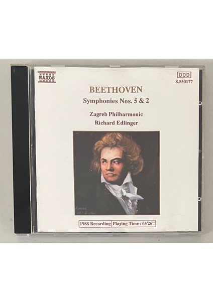Beethoven Zagreb Philharmonic Richard Edlinger Symphonies Nos 5 & 2 Cd(Orjnal Dönem Baskı Cd)