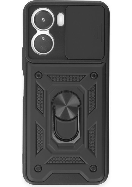 Vivo Y16 Kılıf Kamera Koruma Sürgülü Şık Pars Tank Sert Silikon Kapak