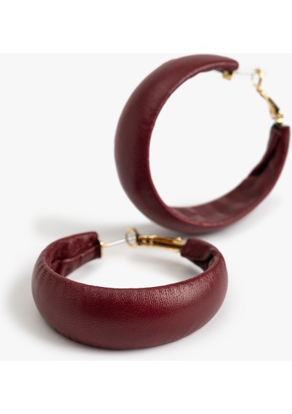 Suni Deri Halka Küpe modelleri