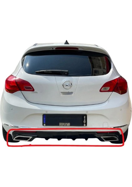Opel Astra J Egzoz Görünümlü Difüzör (Plastik) (( Parlak Siyah ))