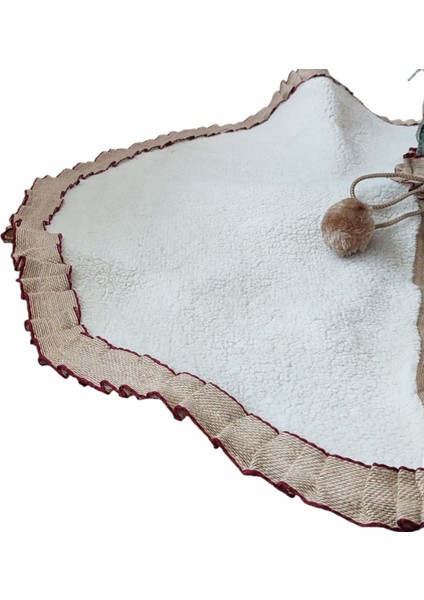 , Yılbaşı Çam Ağacı Altı Örtüsü, Çam Ağacı Ayak Halısı Örtüsü, Krem Renk, Peluş, 85 cm fiyatları