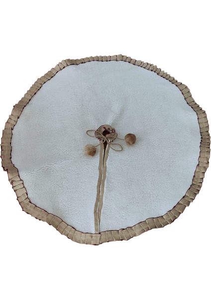 , Yılbaşı Çam Ağacı Altı Örtüsü, Çam Ağacı Ayak Halısı Örtüsü, Krem Renk, Peluş, 85 cm indirimleri