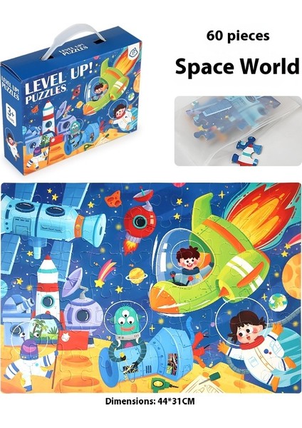 Çocuk 60 Parça Hediye Kutulu Yapboz 3-6 Yaş 8 Toddler Bebek Büyük Parçalar Yapboz Erken Eğitim Eğitici Oyuncaklar (Yurt Dışından)