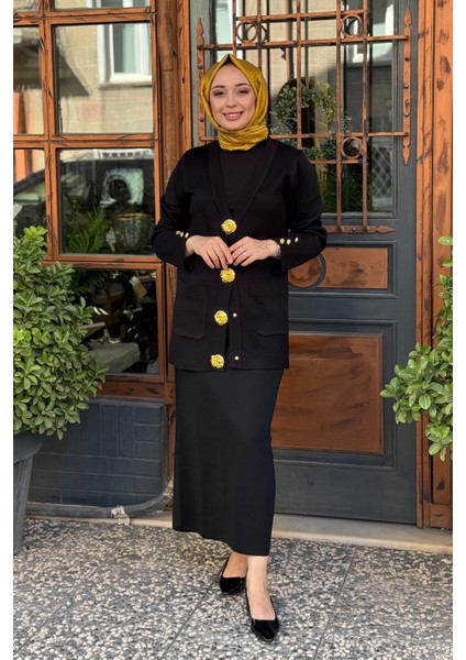 Hırka 25W6028 Siyah