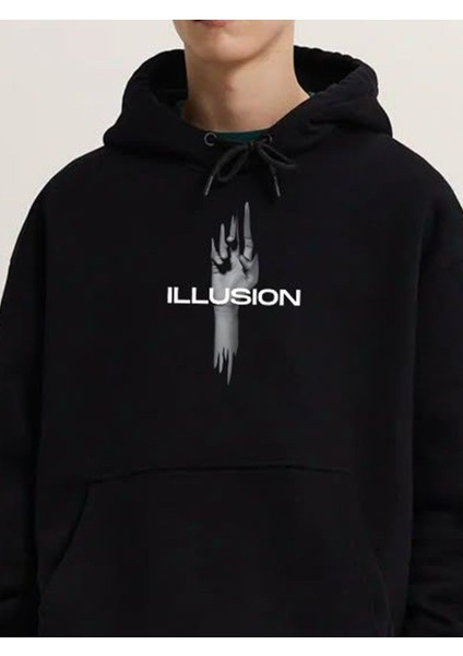 Erkek Baskılı Sweatshırt 3 Iplik Kaliteli Kumaş Oversıze Kesim