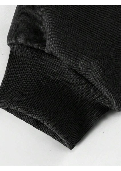 Erkek Baskılı Sweatshırt 3 Iplik Kaliteli Kumaş Oversıze Kesim