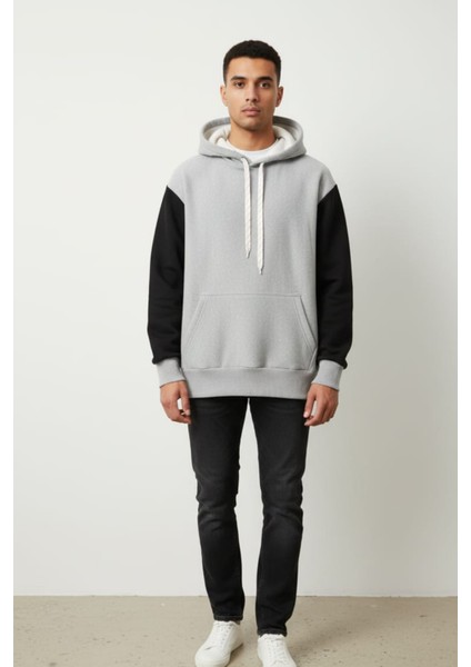 Erkek Pamuklu Renkli 3 Ip Şardonlu Basic Kapüşonlu Sweatshirt fırsatları