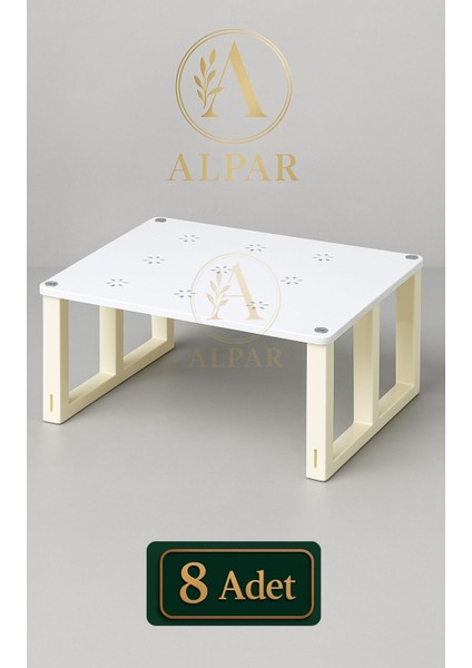 8 Adet Metal Bardak Fincan Rafı Dolap Içi Raf Bardak Yükseltici Yer Tasarrufu Sağlayan Bardak Rafı