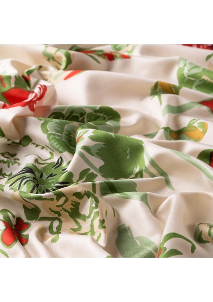 Ipekevi Desenli Ipek Şal - Göksu Sefası Desenli - Beyaz modelleri