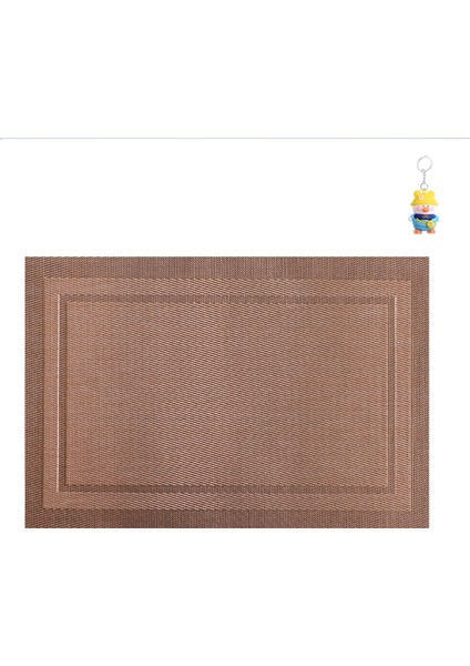 Çerçeve Tipi Teslin Pvc Temizlenmesi Kolay Avrupa Tarzıısıyalıtım Paspasıüst Düzey Otel Ev Yemek Masa Paspası Batıyemek Paspası Masaüstü 6 Adet (Yurt Dışından)