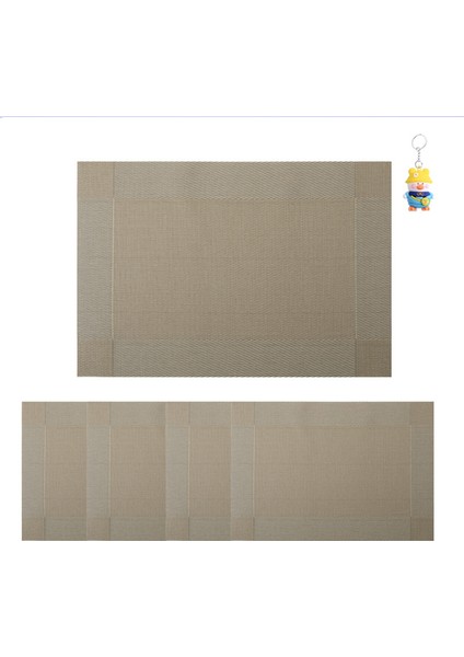 Çerçeve Tipi Teslin Pvc Temizlenmesi Kolay Avrupa Tarzıısıyalıtım Paspasıüst Düzey Otel Ev Yemek Masa Paspası Batıyemek Paspası Masaüstü 6 Adet (Yurt Dışından)