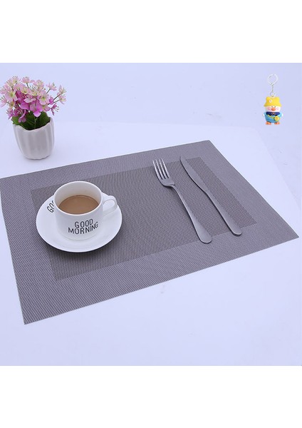 Çerçeve Tipi Teslin Pvc Temizlenmesi Kolay Avrupa Tarzıısıyalıtım Paspasıüst Düzey Otel Ev Yemek Masa Paspası Batıyemek Paspası Masaüstü 6 Adet (Yurt Dışından)