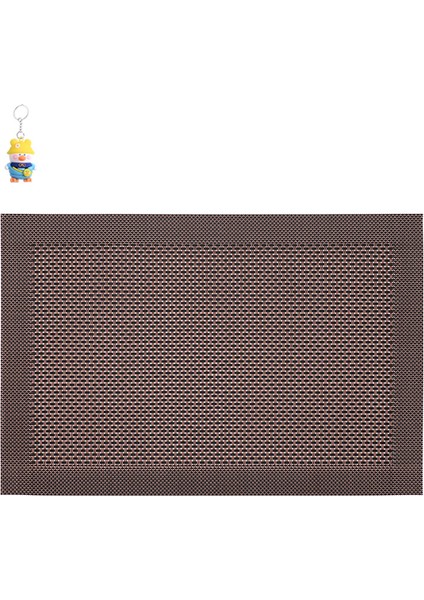 6 Adet Teslin Yemek Mat Masa Mat Kaymaz Su Geçirmez Isı Yalıtım Mat Pvc Batı Yemek Mat Tabak Mat Kase Mat Bardak Altlığı (Yurt Dışından)