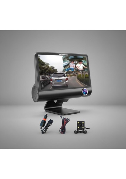 1080P Dash Cam Full Hd Araç Içi Kamera 3 Kamera Gece Görüşlü Büyük Ekran G Sensör Geniş Açı