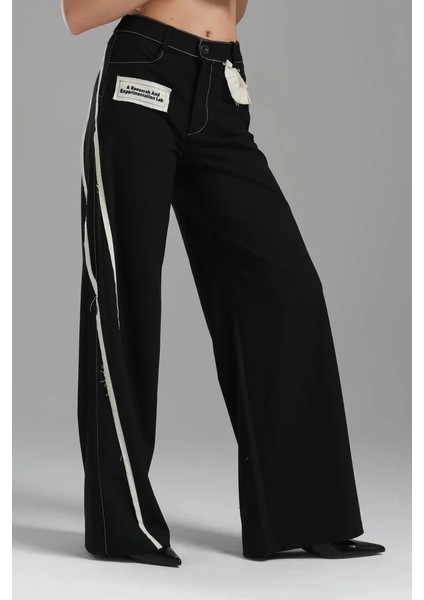 Tw3 Kadın Dokuma Kumaş Arka Kemer Lastikli Tasarım Pantolon fiyatları