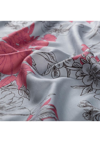 Ipekevi Desenli Ipek Şal - Açelya Desenli - Gümüş modelleri