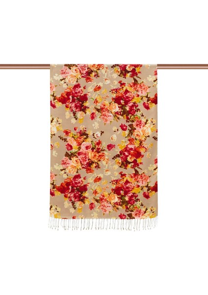 Ipekevi Desenli Ipek Şal - Gül Bahçesi Desenli - Bej fiyatları