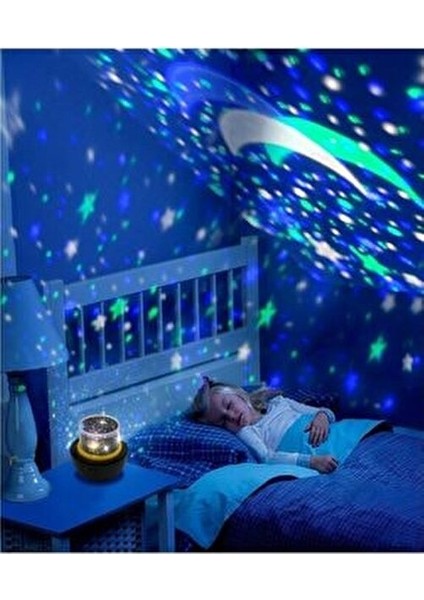 Satürn ve Gezegenler Projeksiyon Gece Lambası Masa Üstü Kullanım İçin Renkli Işık Efektleri indirimleri