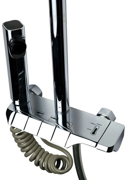 Piano Bataryalı Duş Seti Krom DP.100 fırsatları