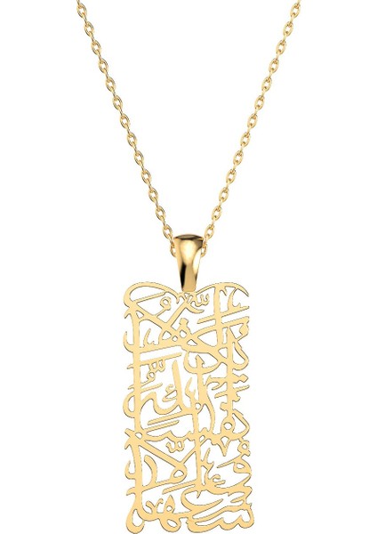 Ayetel Kürsi Hat Sanatı Altın Kaplama Gümüş Kolye fırsatları