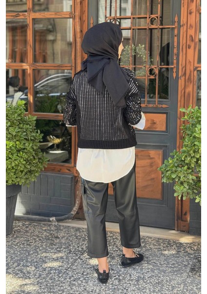 Süveter Gömlek Takım 25W8014 Siyah fırsatları