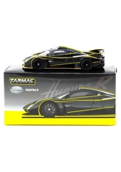 Works Pagani Huayra R Matt Black / Silver 1/64 Model Araba