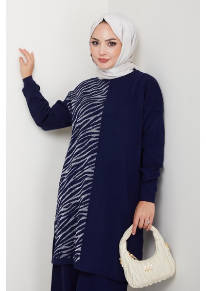 Simli Triko Tunik Pantolon Takım modelleri