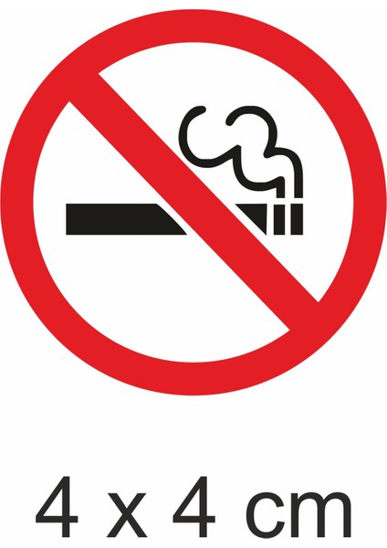 Sigara Içilmez Yuvarlak Sticker 50 Adet
