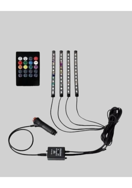 4 Parça Rgb LED Araç Içi Aydınlatma Sistemi fiyatları