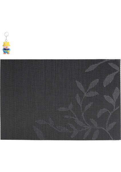 6 Adet Jakarlı Yaprak Batı Yemek Paspası Pvc Isı Yalıtım Paspası Dikdörtgen Basit Yemek Masa Paspası Ev Yıkanmaz Yemek Tabak Paspası (Yurt Dışından)