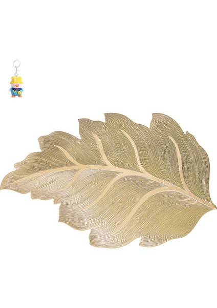 6 Adet Akçaağaç Yaprağı Dekoratif Bronzing Ev Bardak Altlığı Pvc Masa Paspası Isı Yalıtımlı Kaymaz Su Geçirmez Anti-Yanık Placemat (Yurt Dışından)