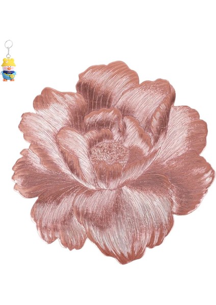 6 Adet Yemek Mat Pvc Katı Alt Sıcak Damgalama Isı Yalıtımlı Masa Paspası Çiçek Stamen Batı Yemek Mat (Yurt Dışından)