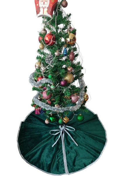 , Yılbaşı Çam Ağacı Altı Örtüsü, Çam Ağacı Ayak Halısı Örtüsü, Yeşil Renk, Kadife, 80 cm fiyatları