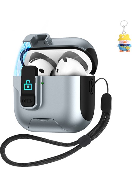 Apple Airpods Bluetooth Kulaklık Koruyucu Kılıfı Airpods 4. Nesil Hepsi Bir Arada Asılı Kulaklık Kutusu (Yurt Dışından)