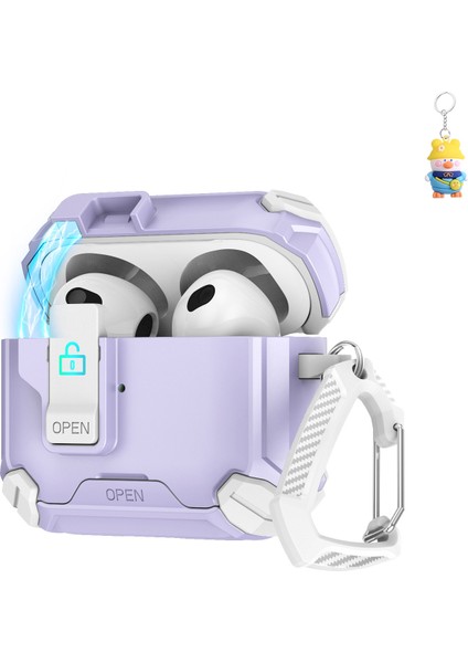 Apple Airpods Bluetooth Kulaklık Koruyucu Kılıfı Airpods 4. Nesil Asılı Standı Kulaklık Kılıfı Manyetik Kabuk (Yurt Dışından)