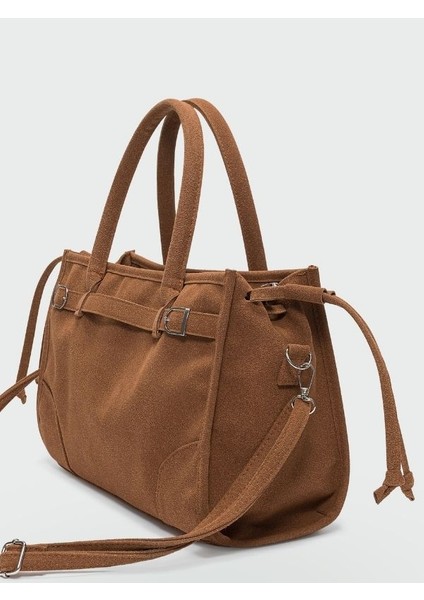 Dalia Süet Omuz Çanta Taba