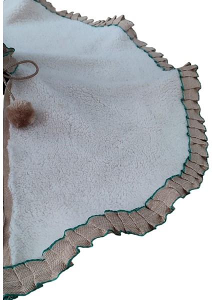 , Yılbaşı Çam Ağacı Altı Örtüsü, Çam Ağacı Ayak Halısı Örtüsü, Krem Renk, Peluş, 85 cm fırsatları