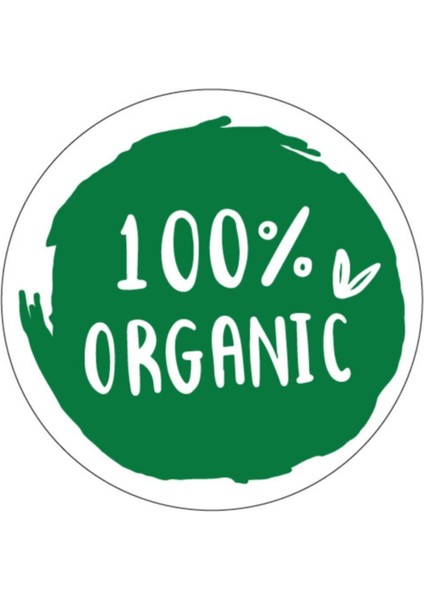 %100 Organic Yuvarlak Sticker 100 Adet