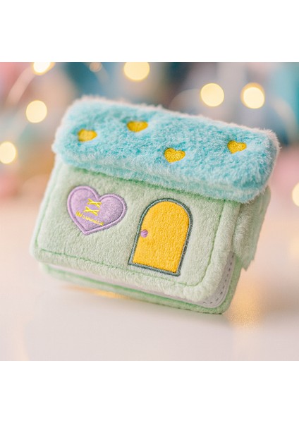 60 Fotoğraf Kapasiteli Mavi Instax Peluş Polakart Fotoğraf Albümü