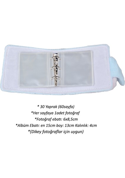 60 Fotoğraf Kapasiteli Mavi Instax Peluş Polakart Fotoğraf Albümü fırsatları