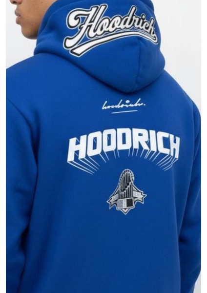 Erkek Lacivert Baskılı Pamuklu 3 Ip Şardonlu Basic Kapüşonlu Sweatshirt fırsatları