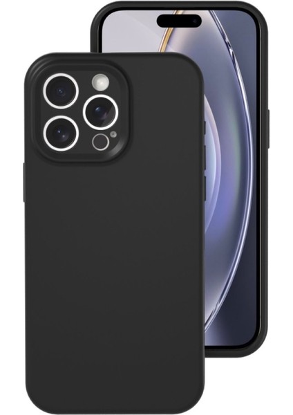 iPhone 16 Pro Içi Kadife Kaplı Esnek Silikon Kapak Ryc/ Nano Lansman