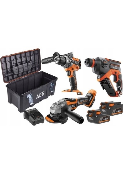 JP18L3-402TB 2x4.0Ah Çift Akülü Kombo Set - Darbeli Matkap + Kırıcı Delici + Kömürsüz Taşlama - 4935478616