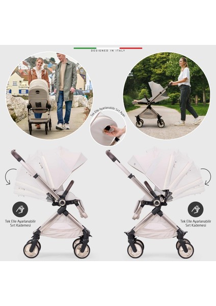 Rotabile Premium Çift Yönlü Bebek Arabası Yeşil